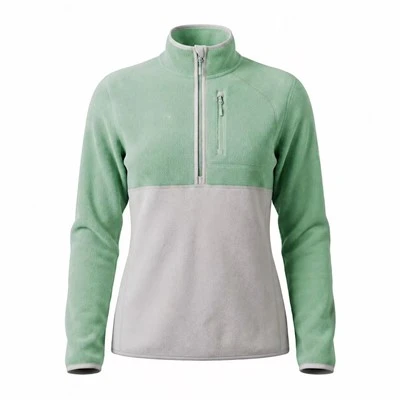 Color Block Half Zip Fleece Pullover factory